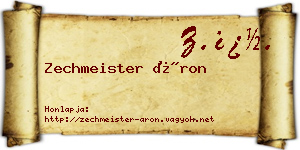 Zechmeister Áron névjegykártya